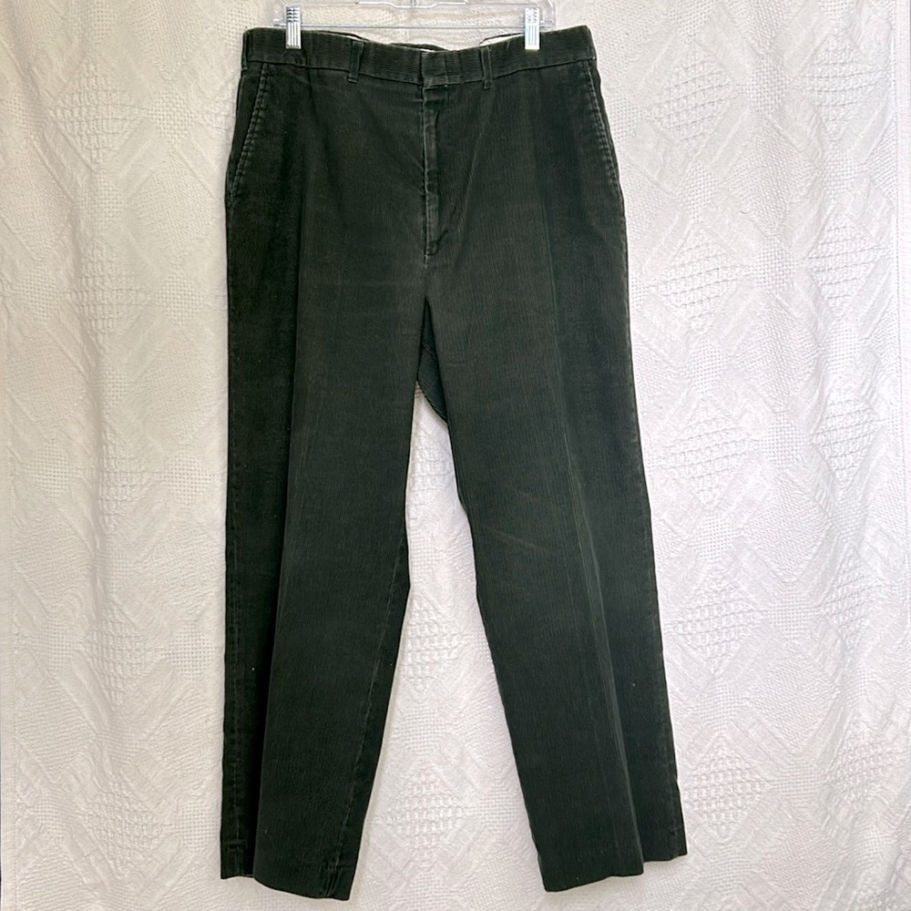 Haggar Pants in dark green corduroy. Cotton blend. 38”W 30” inseam.
